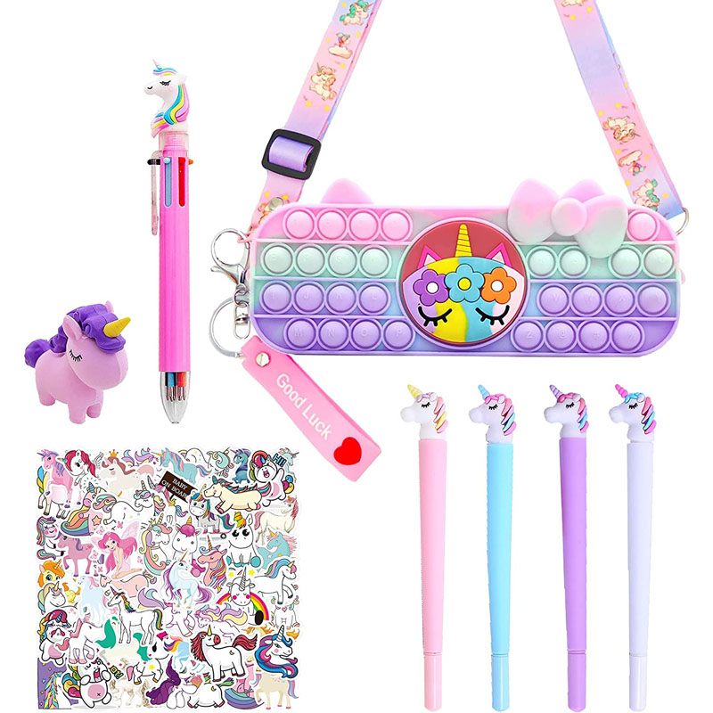 Unicorn Pencil Case Unicorn Stationary Set ho an'ny tovovavy